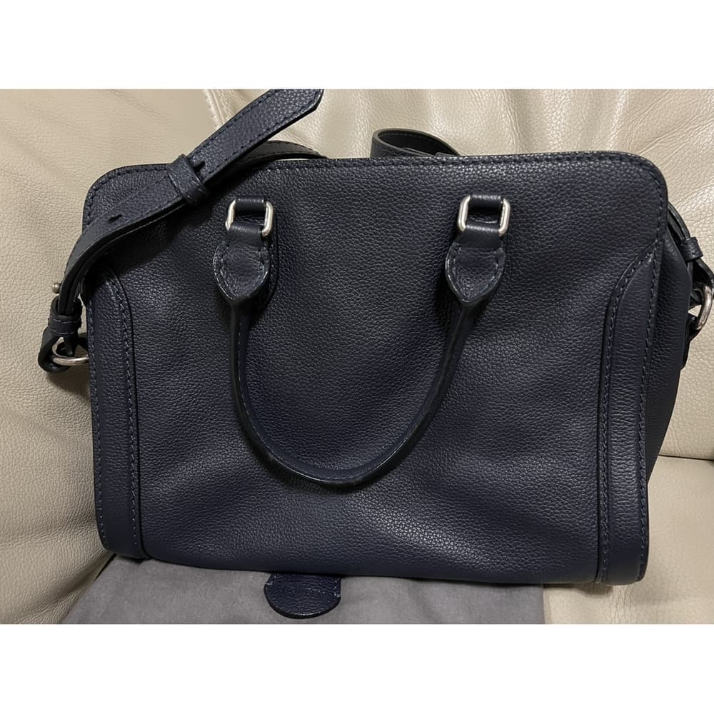 Alexander McQueen bag navy with silver skull